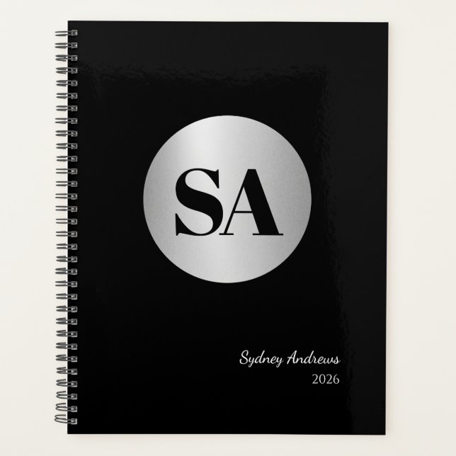 Planificateur de calendrier du logo de Monogramme  (Devant)
