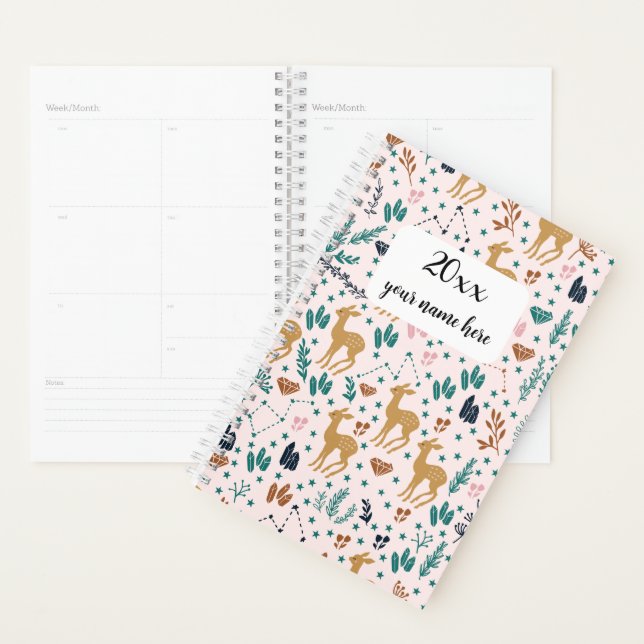 Planificateur de cerfs personnalisé (Devant avec enveloppe)