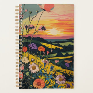 Planificateur de coucher de soleil de fleurs