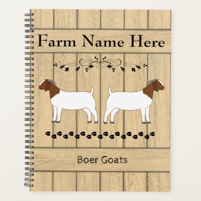 Planificateur de ferme de chèvre de garde personna (Devant)