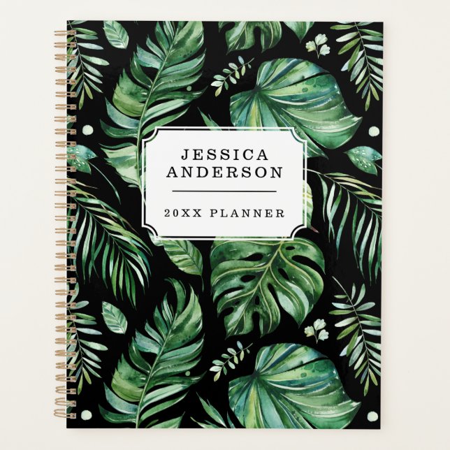 Planificateur de feuille de la jungle tropicale fo (Devant)