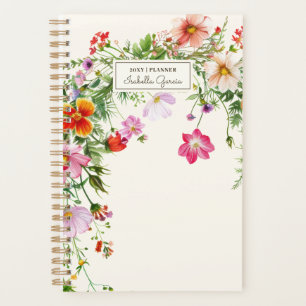 Planificateur de fleurs sauvages chic élégant pers