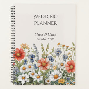 Planificateur de fleurs sauvages colorées