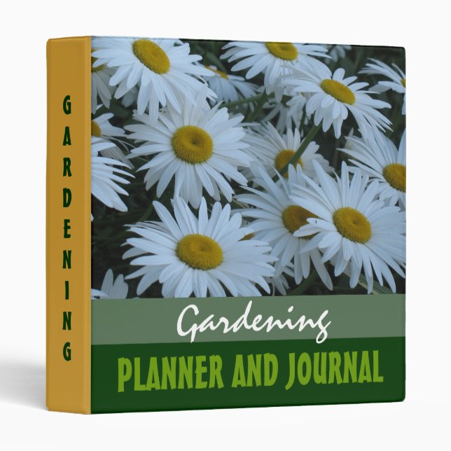 Planificateur de jardin et Classeur de journal (Devant/Côté)
