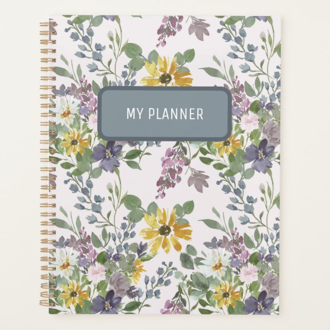 Planificateur de jour de printemps Floral (Devant)