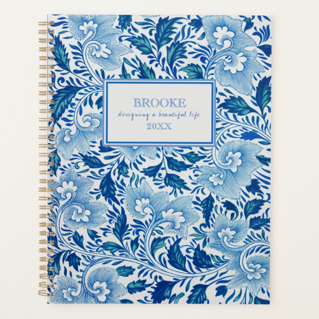 Planificateur de la Chinoiserie Bleu et Blanc (Devant)