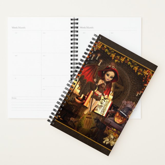 Planificateur de la journée d'art sorcière d'autom (Devant avec enveloppe)