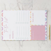 Planificateur de liste des tâches Pastel Rainbow