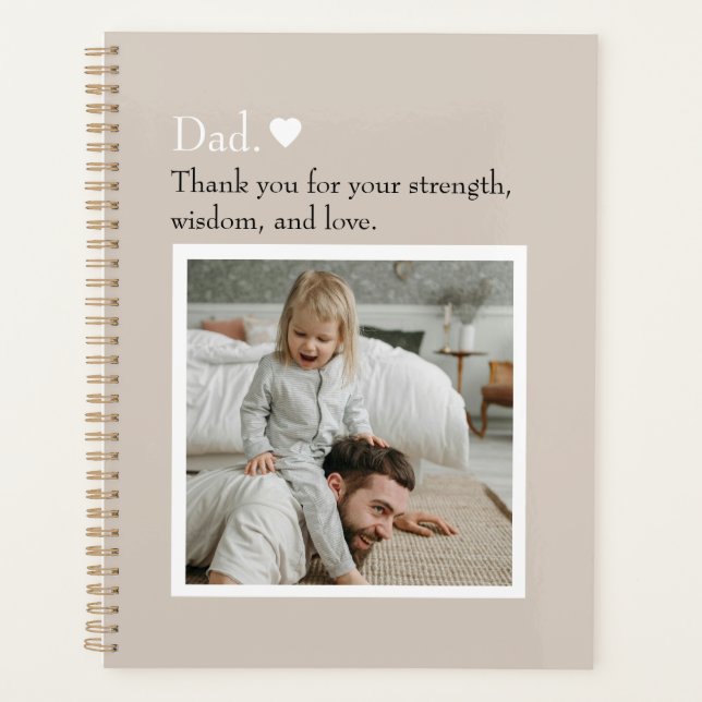 Planificateur de Merci papa personnalisé (Devant)
