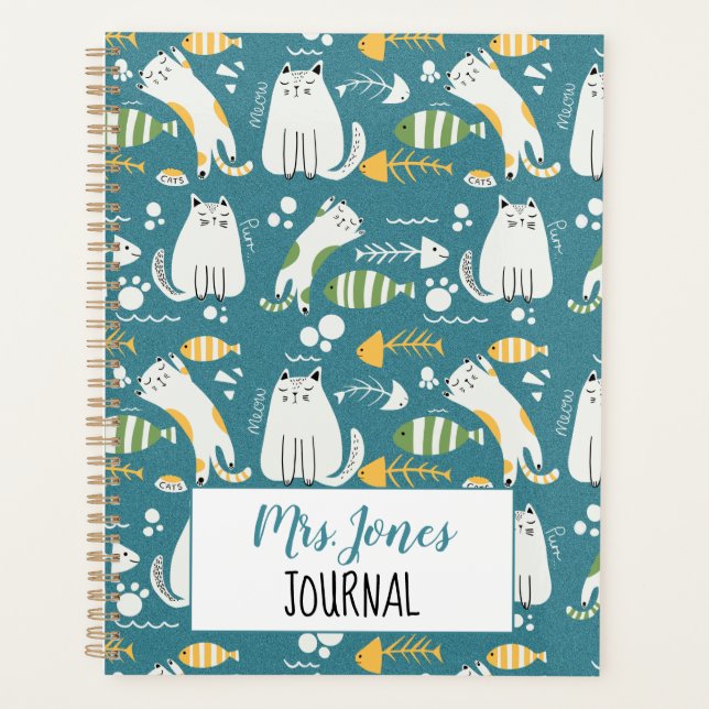 Planificateur de motif de professeur de chats (Devant)