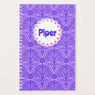 Planificateur de nom de Boho Motif violet