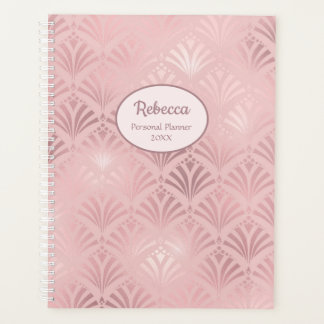 Planificateur de nom personnalisé Art Déco Glam ro