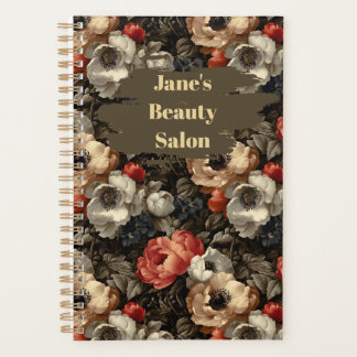 Planificateur de petite entreprise à motif floral