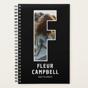 Planificateur de photos à monogramme noir 'F'
