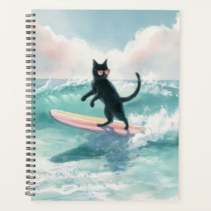 Planificateur de plage Whimsical Black Cat