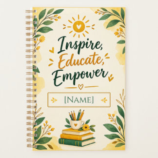 Planificateur de professeur personnalisé inspirant