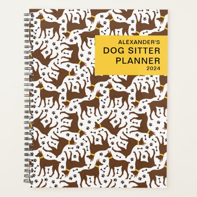 Planificateur de sitter pour chien d'affaires Moti (Devant)