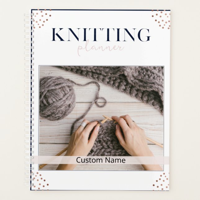 Planificateur de Tricot rose Gold (Devant)