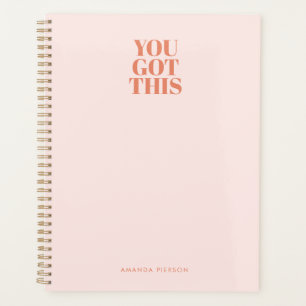 Planificateur de typographie rouge rose rétro pers