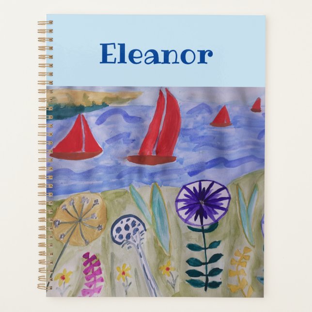 Planificateur de voiles et de fleurs rouges (Devant)