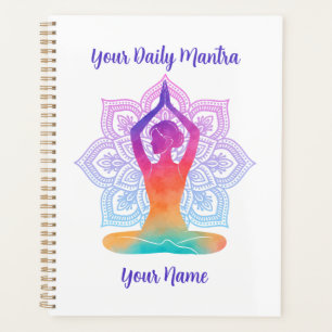 Planificateur de Yoga Personnalisé avec Nom et Man