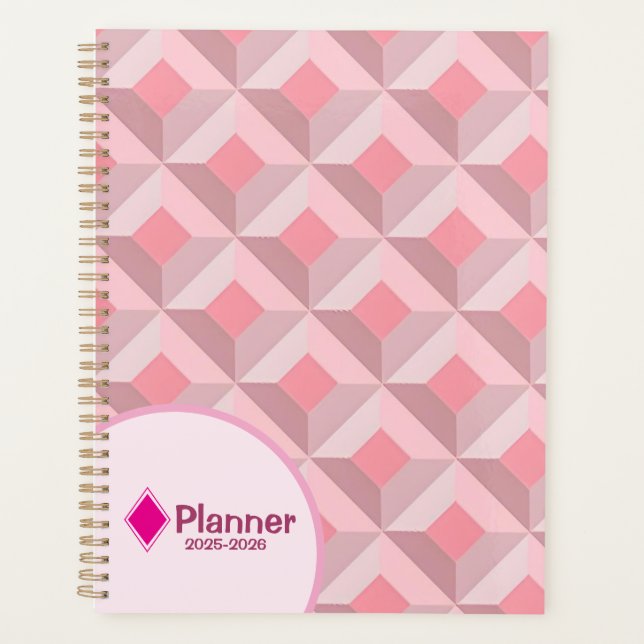Planificateur Diamants roses (Devant)