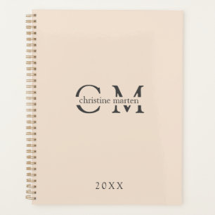 Planificateur d'initiales monogrammes minimal mode
