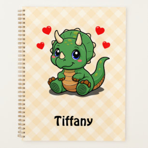 Planificateur Dinosaure Mignon – Ajouter un nom