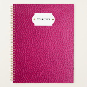 Planificateur en cuir rose