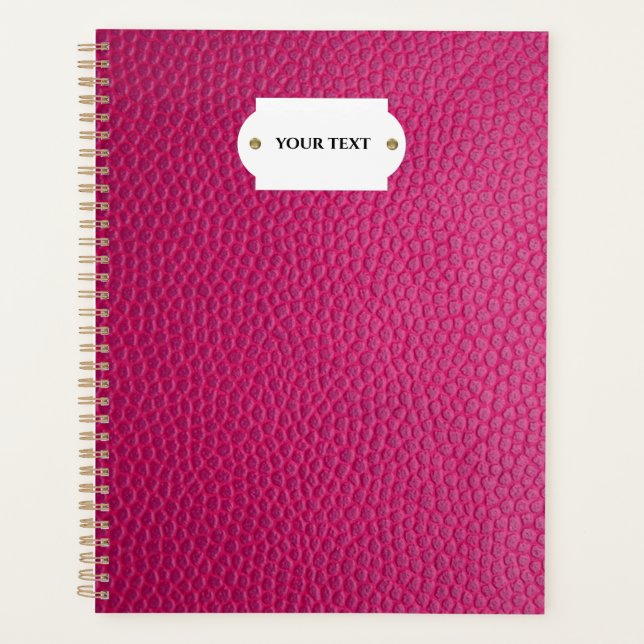 Planificateur en cuir rose (Devant)