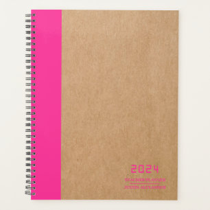 Planificateur enseignant organisé Hot Pink et Kraf