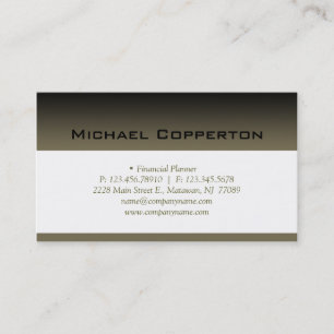 Planificateur financier de carte de visite