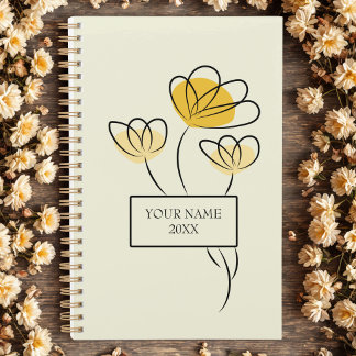 Planificateur Fleur Simple Minimaliste