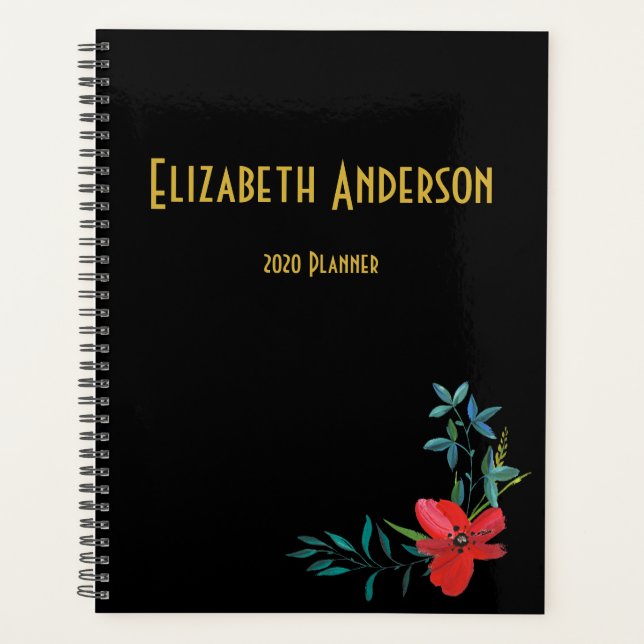 Planificateur Floral 2020 personnalisé (Devant)
