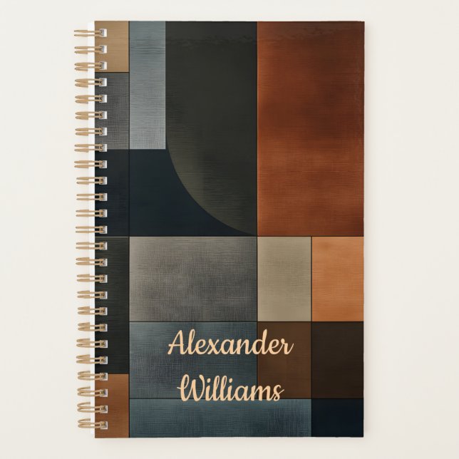 Planificateur Géométrique Moderne Personnalisé (Devant)