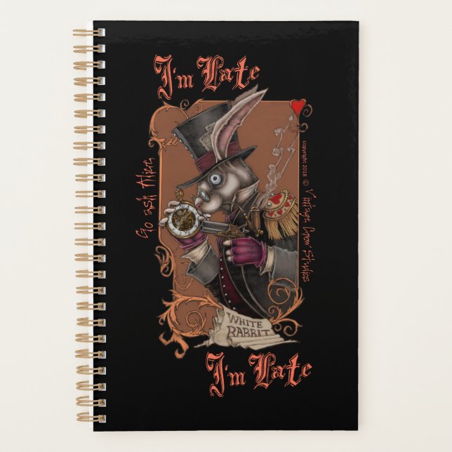 Planificateur hebdomadaire de lapin blanc (Devant)