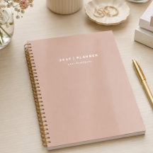 Planificateur hebdomadaire mensuel non daté rose p