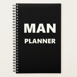 Planificateur Homme Planner Blanc Police Noir