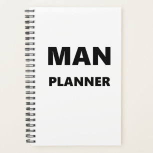 Planificateur Homme Planner noir Police Blanc