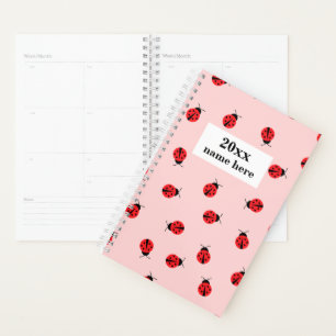 Planificateur Ladybug rose personnalisé pour enfan