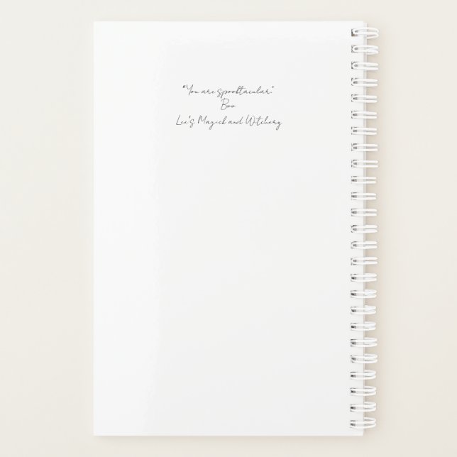 Planificateur mensuel (Boo) (Dos)