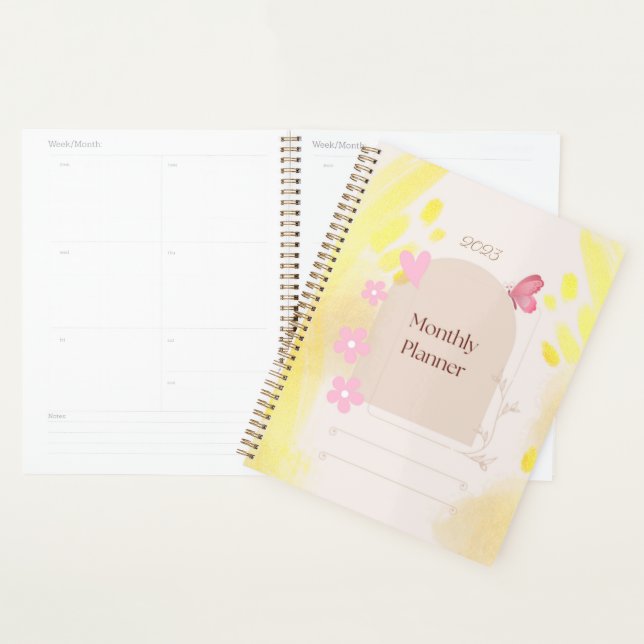 Planificateur mensuel Pastel (Devant avec enveloppe)