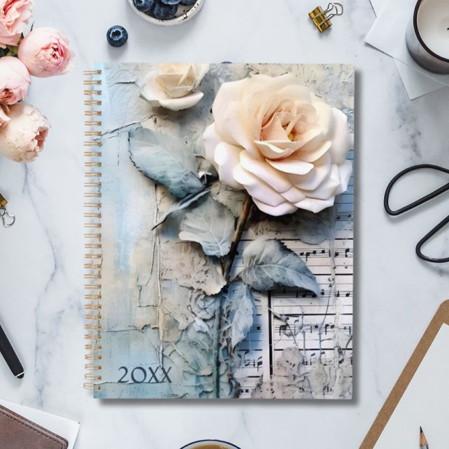 Planificateur mensuel White Rose (Créateur téléchargé)