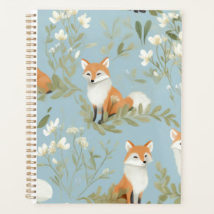 Planificateur Mignon Motif Bois Renardeau