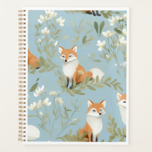 Planificateur Mignon Motif Bois Renardeau