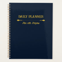 Planificateur Minimaliste Bleu Nuit Or