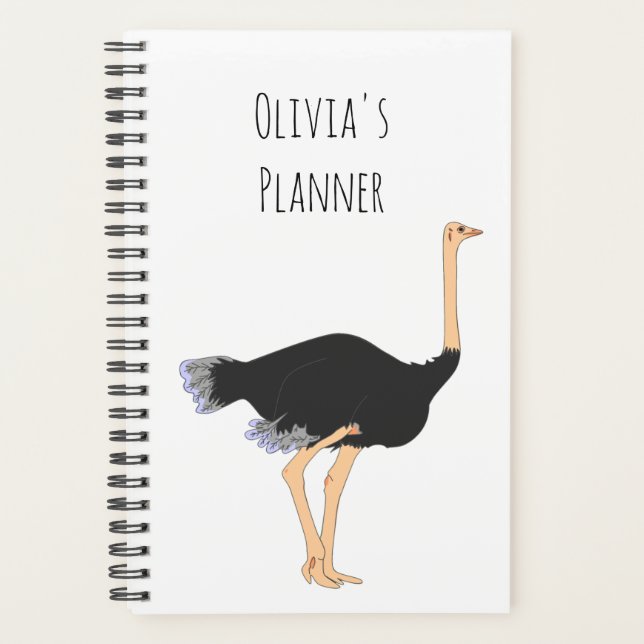 Planificateur minimaliste d'autruche (Devant)