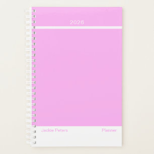 Planificateur minimaliste rose bubble-gum