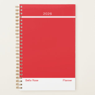 Planificateur Minimaliste Rouge Clair