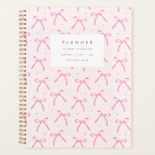 Planificateur Moderne Ruban Rose Coquette